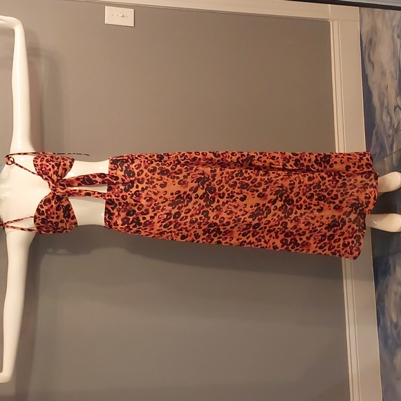 Boohoo Other - Sheer leopard print 2 piece skirt and top